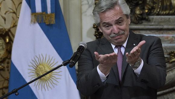 El presidente de Argentina, Alberto Fernández. (Foto de JUAN MABROMATA / AFP)