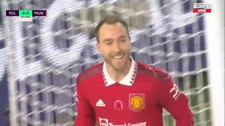 Gol de Eriksen: así marcó el 1-0 a favor de Manchester United sobre Fulham por la Premier League