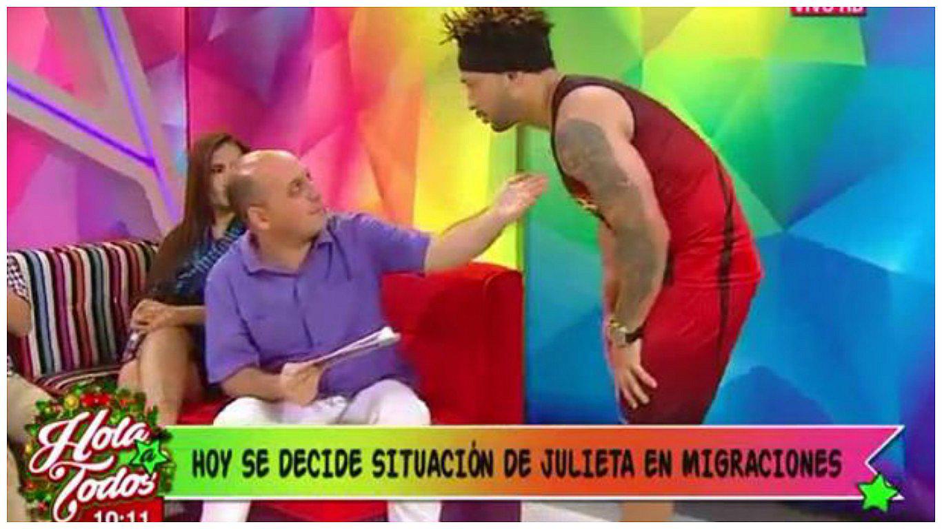 Zumba y 'Metiche' se pelean en pleno programa por Julieta Rodríguez (VIDEO)