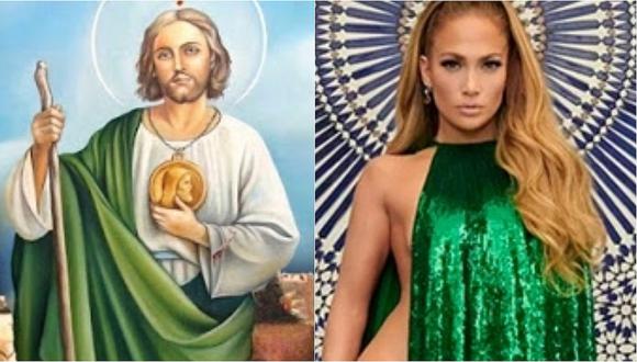 Jennifer Lopez utilizó sugerente atuendo y es comparada con San Judas en divertidos memes 