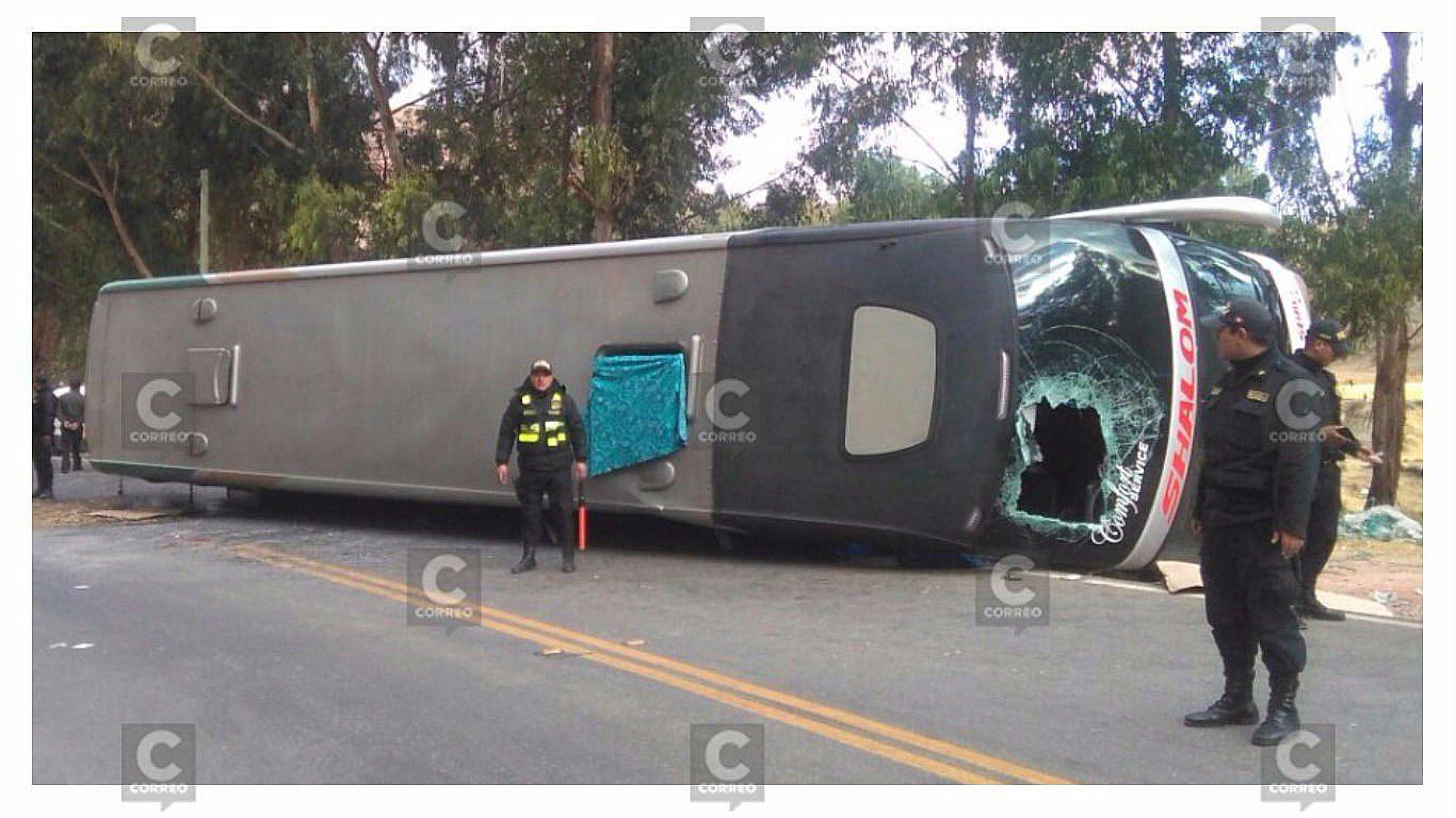 Carretera Central: Esta es la relación de heridos del despiste del bus Shalom en la ciudad de Jauja (VIDEO)