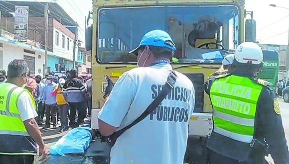 Víctima perdió el control de su unidad luego que un bus lo chocara en la provincia de Chepén.