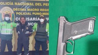 Mineros arrebatan arma de fuego a presunto delincuente en La Rinconada
