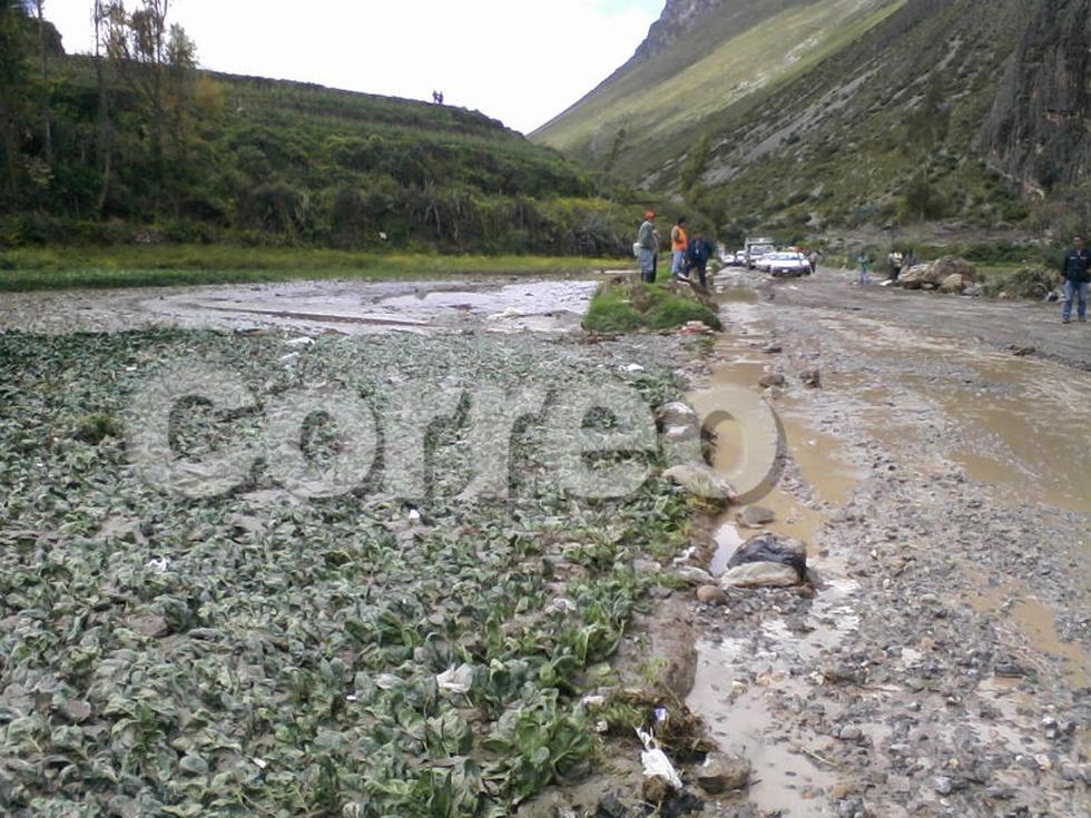 Distrito de Palcamayo queda incomunicado por desborde (Fotos)