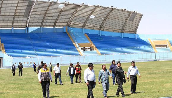Tacna: Autoridades inspeccionan estadio Joel Gutiérrez por partido de la Copa Perú