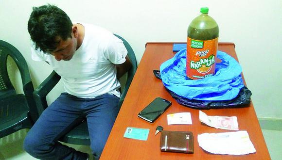 Chiclayo: Intervienen a individuo que tenía más de tres litros de látex de opio