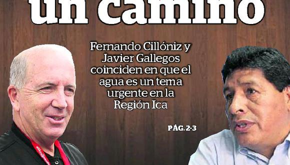 El agua, en agenda de Cillóniz y Gallegos