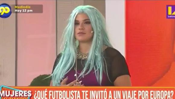 Macarena Vélez y su reacción al ser consultada por si un futbolista la invitó a un viaje por Europa. (Foto: Captura de video)