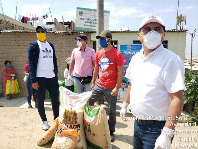 La Libertad: Empresario árabe abasteció con víveres a dos comedores populares. (Foto: Yaqook Mubarak)