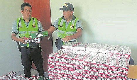 Incautan cigarrillos valorizado en S/ 3 mil