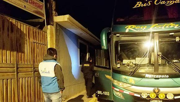 Encuentran 6 casos positivos en bus que llegó de Arequipa a Caravelí