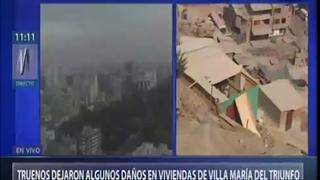 Familias en Villa María del Triunfo se quedaron sin techo de calamina por fuertes vientos (VIDEO)