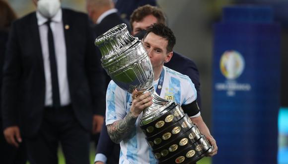Lionel Messi se coronó campeón con la Selección Argentina por primera vez en su carrera. (Foto: Reuters)