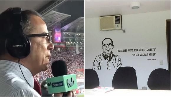 ​Daniel Peredo quedó inmortalizado en cabina del Estadio Nacional (VIDEO y FOTOS)