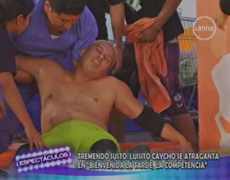 VIDEO: 'Luisito' Caycho se desmayó al atragantarse con huevos