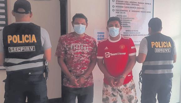 Carlos Alvarado Quinchez y Javier Enrique Murillo Ricalde habían sido intervenidos por agentes en Zarumilla.