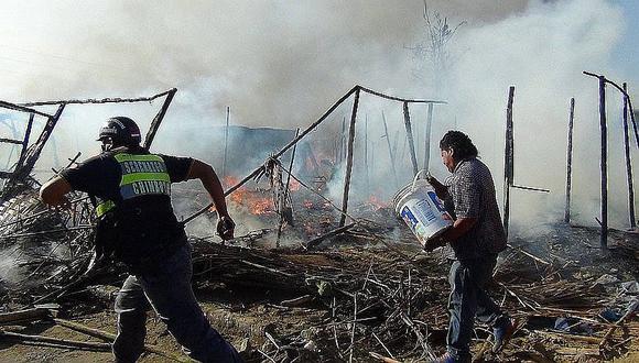 Nuevo Chimbote: Incendio destruye cinco viviendas