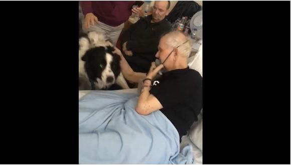 Despedida entre hombre a punto de morir y su mascota se hace viral (VIDEO)