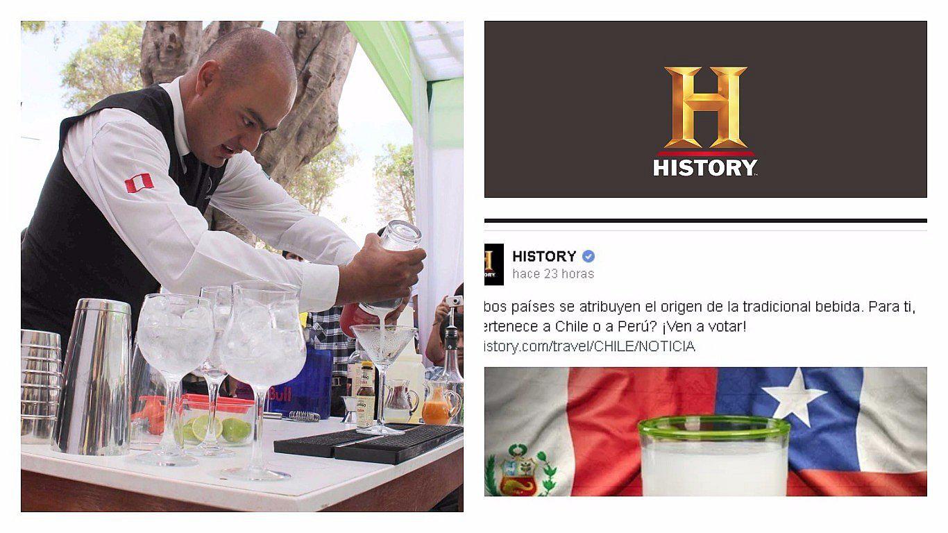 ¿Ya votaste? History Channel pregunta si el pisco es de origen peruano o chileno