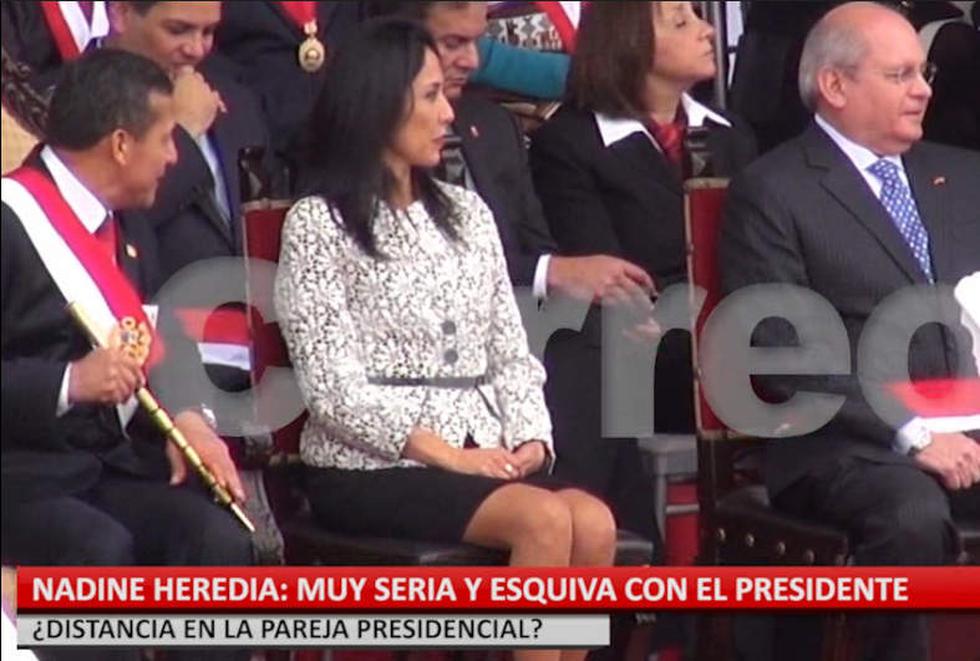 ¿Distancia presidencial? La seriedad de Nadine Heredia con Ollanta Humala