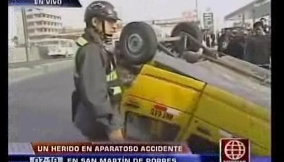 Chofer se quedó dormido y ocasionó accidente en San Martín de Porres
