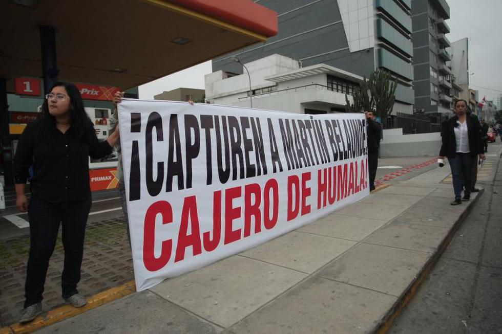 Colocan carteles en Vía Expresa exigiendo captura de Martín Belaúnde Lossio (FOTOS)