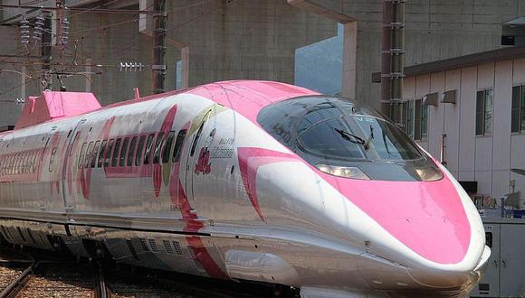 Tren rosa dedicado a Hello Kitty circulará por Japón (VIDEO y FOTOS)