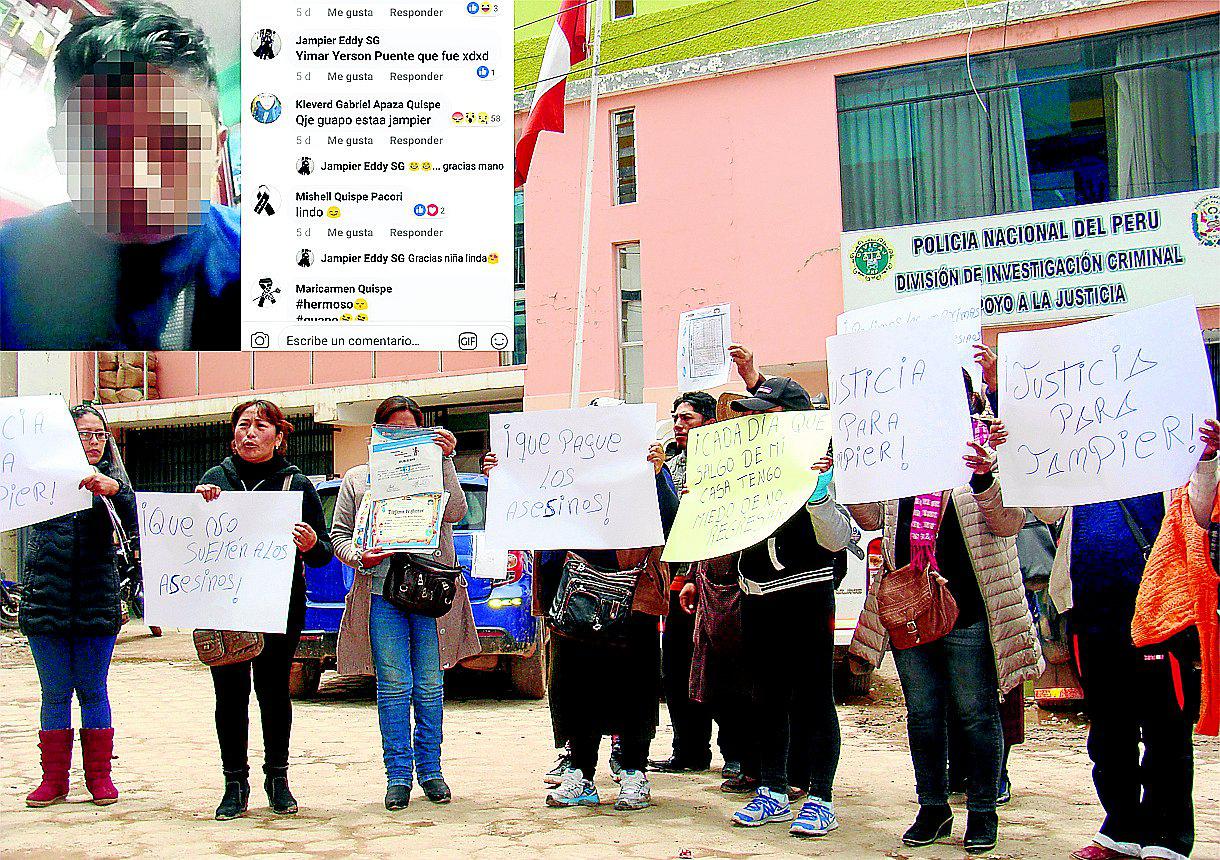 Sospechoso dirigió piropos  a Jampier en redes sociales poco antes del crimen