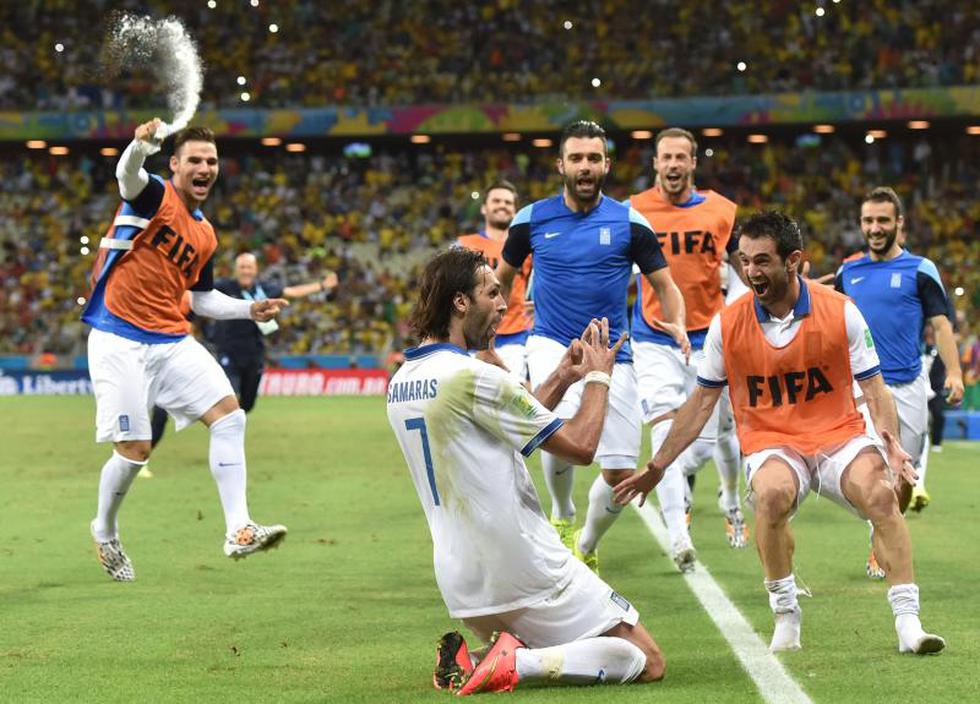 Brasil 2014: Así fue el gol de penal de Grecia en el último minuto