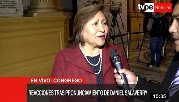 ​Ana María Choquehuanca: "La cuestión de confianza no es el cierre del Congreso"