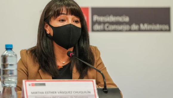 Mirtha Vásquez presidirá la conferencia de prensa este mediodía.