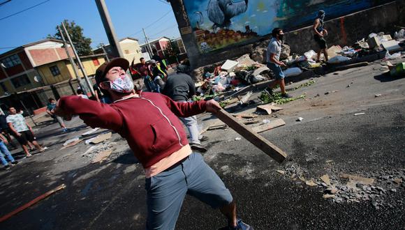 Chile registró protesta durante cuarentena total por coronavirus. (Foto: AFP)