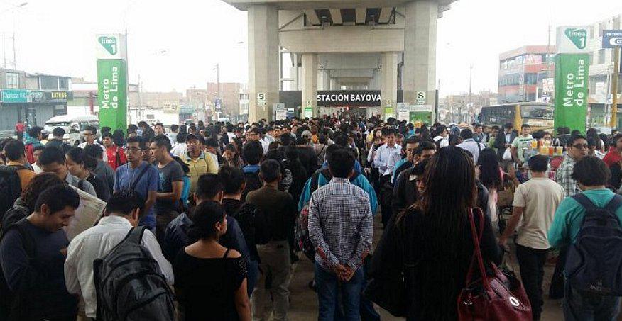 Metro de Lima: molestias por largas colas en estación Bayovar de SJL (VIDEO)