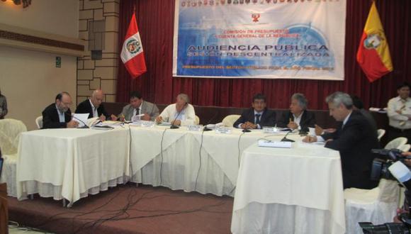 Autoridades de Lambayeque piden mayor presupuesto para el 2013