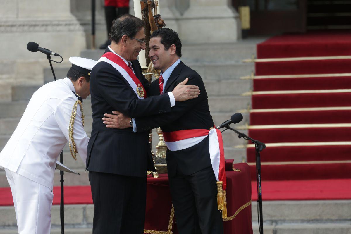 2 de abril de 2018. Heresi juró como ministro de Justicia y Derechos Humanos. Tres meses después un audio con Hinostroza le costó el fajín. (Foto: El Comercio)