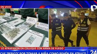 Capturan a delincuente que tomó como rehén a niña durante asalto a botica de Comas