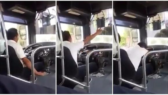 Facebook: chofer de bus canta por desamor mientras maneja y se vuelve viral (VIDEO)