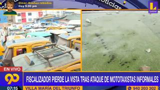 Fiscalizador pierde la vista tras ataque de mototaxistas informales en Villa María del Triunfo (VIDEO)
