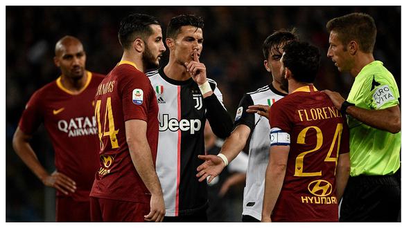 ​Cristiano Ronaldo se burló de la estatura de un jugador de la Roma (VIDEO)