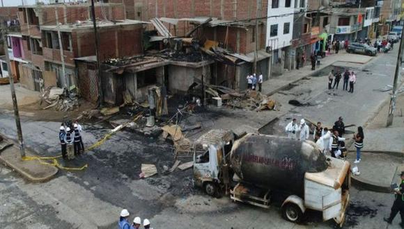 Se elevó a 26 la cifra de muertos que dejó el incendio en Villa El Salvador tras una fuga de gas que causó un incendio en Villa El Salvador. (Foto: GEC)