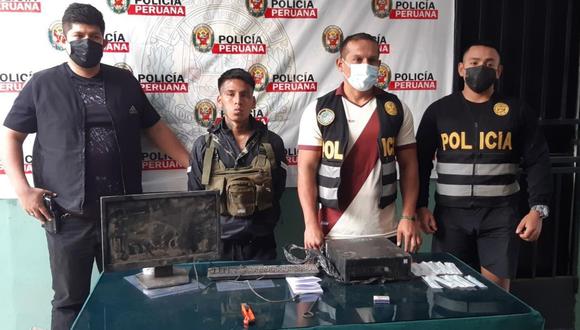 Efectivos de la Policía Nacional del Perú también recuperaron los equipos de cómputo que estaban escondidos en una vivienda abandonada. (Foto: PNP)
