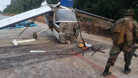 Aeronave fue hallada en una pista clandestina por agentes antidrogas en trabajo conjunto con la Dirección de Inteligencia de la Fuerza Aérea del Perú y el Departamento de Policía Federal de Brasil.