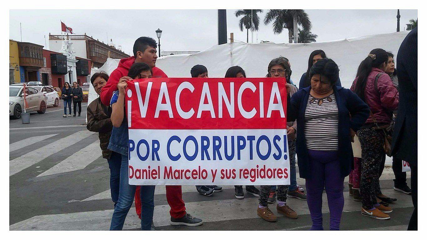 Trujillo: Pobladores esperancinos piden vacancia del alcalde Daniel Marcelo (VIDEO) 