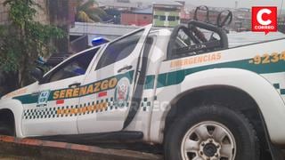 Pichanaqui: Camioneta de serenazgo cae sobre una casa y deja dos heridos