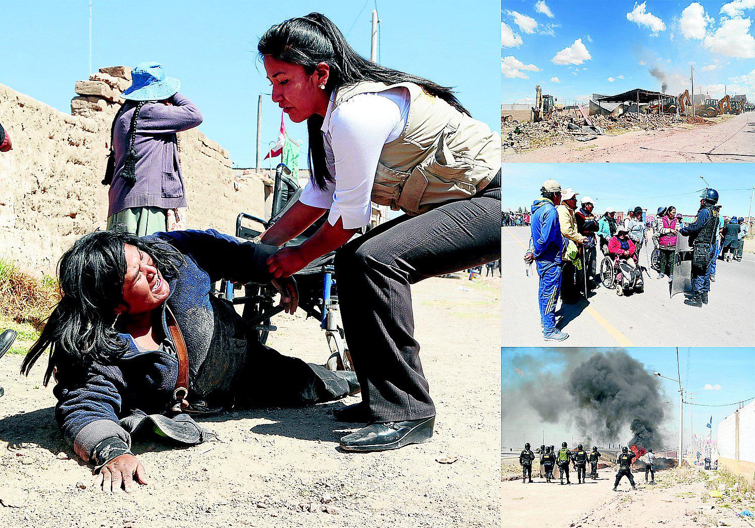 Violento desalojo a personas con discapacidad en Juliaca