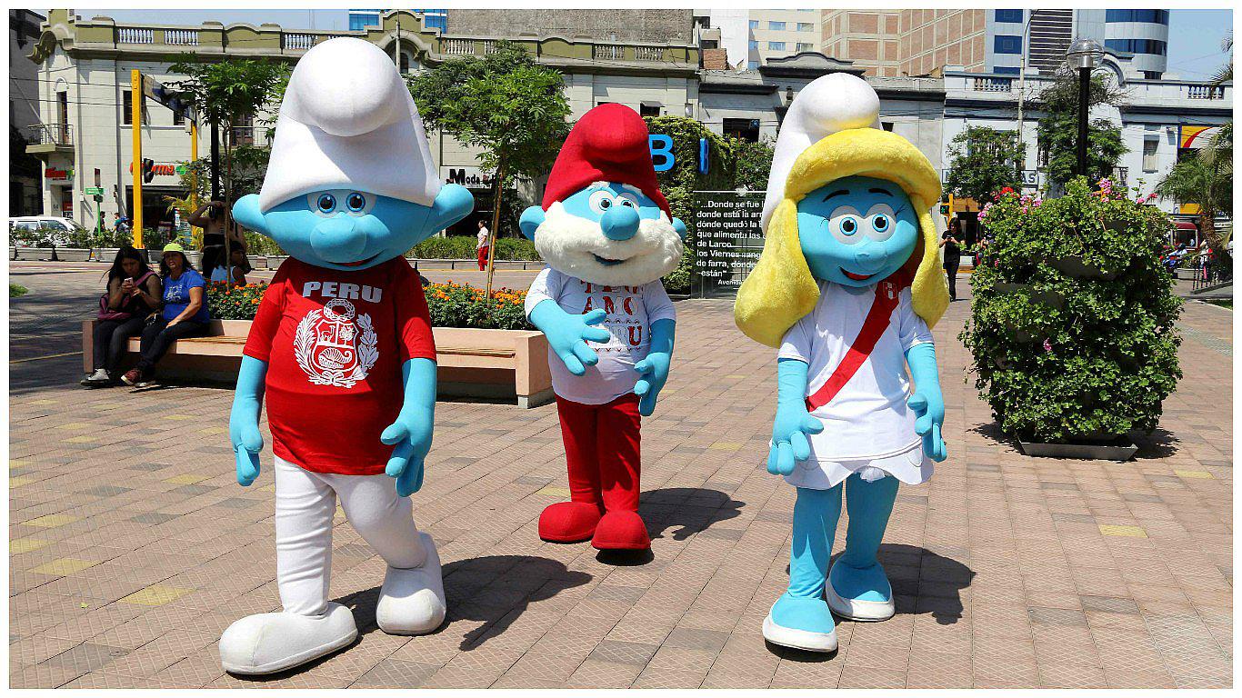 Los Pitufos visitaron la capital para el estreno de su nueva película [FOTOS]