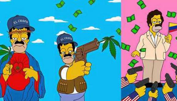 Caracterizan a Homero Simpson como ‘El Chapo’