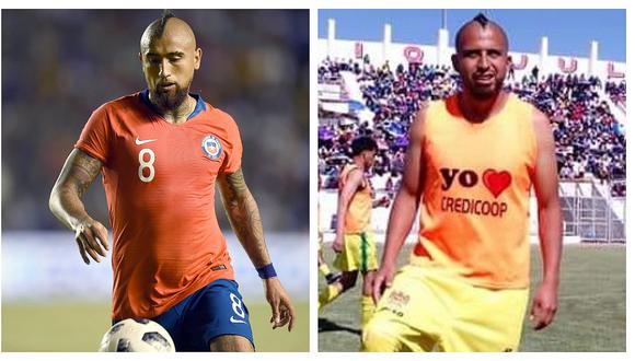 ​Jugador peruano causa sensación en Chile por su gran parecido a Arturo Vidal (FOTOS)