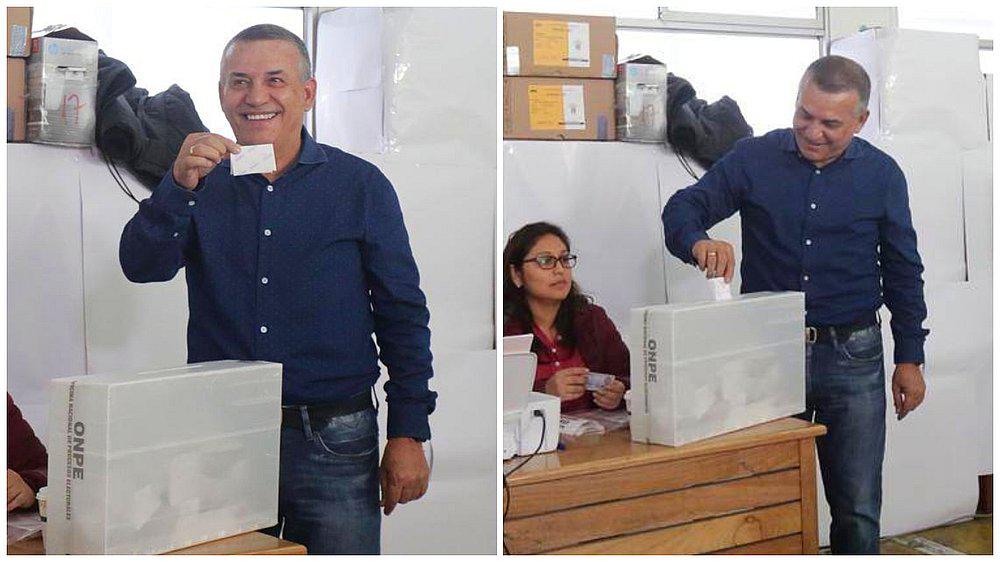 Daniel Urresti emitió su voto en colegio de La Molina (VIDEO)