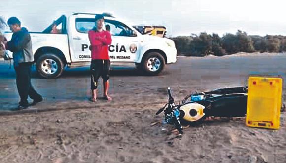 Vendedor de pollos muere tras chocar su motocicleta con una combi en Mórrope 